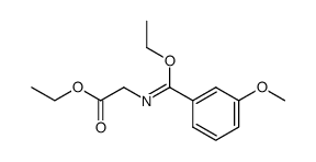 N-[ethoxy-(3-methoxy-phenyl)-methylene]-glycine ethyl ester结构式