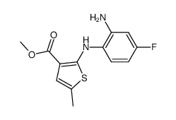 Methyl 2-(2-amino-4-fluoroanilino)-5-methyl-thiophene-3-carboxylate Structure