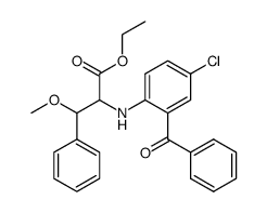 2-(2-Benzoyl-4-chloro-phenylamino)-3-methoxy-3-phenyl-propionic acid ethyl ester结构式