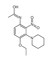N-(4-ethoxy-2-nitro-3-piperidin-1-ylphenyl)acetamide结构式