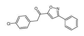 2-(4-chlorophenyl)-1-(3-phenyl-1,2-oxazol-5-yl)ethanone结构式