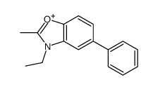 3-Ethyl-2-methyl-5-phenylbenzoxazolium Structure