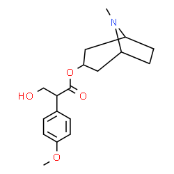 α-(Hydroxymethyl)-4-methoxybenzeneacetic acid 8-methyl-8-azabicyclo[3.2.1]octan-3-yl ester结构式