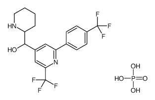 phosphoric acid,piperidin-2-yl-[2-(trifluoromethyl)-6-[4-(trifluoromethyl)phenyl]pyridin-4-yl]methanol Structure