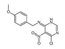N-(4-甲氧基苄基)-6-氯-5-硝基嘧啶-4-胺结构式