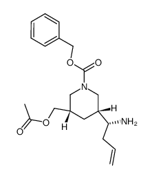 benzyl (3S,5R)-3-(acetoxymethyl)-5-((R)-1-aminobut-3-en-1-yl)piperidine-1-carboxylate Structure