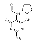 Formamide,N-[2-amino-4-(cyclopentylamino)-1,6-dihydro-6-oxo-5-pyrimidinyl]-结构式