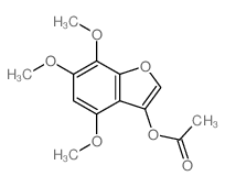 3-Benzofuranol,4,6,7-trimethoxy-, 3-acetate Structure
