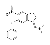 N-(5-Nitro-6-phenoxy-1-indanylidenmethyl)-dimethylamine Structure