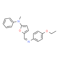 2-Furanamine,5-[[(4-ethoxyphenyl)imino]methyl]-N-methyl-N-phenyl-结构式