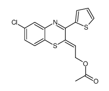 6-chloro-3-(2-thienyl)-2H-1,4-benzothiazine-Δ2,β-ethanol acetate Structure