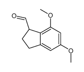 5,7-dimethoxy-2,3-dihydro-1H-indene-1-carbaldehyde结构式
