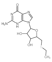 Guanosine,5'-S-ethyl-5'-thio- (6CI,9CI) Structure
