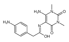 Benzeneacetamide,4-amino-N-(6-amino-1,2,3,4-tetrahydro-1,3-dimethyl-2,4-dioxo-5-pyrimidinyl)- Structure
