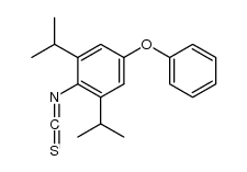 4-苯氧基-2,6-二异丙基苯硫代异氰酸酯结构式
