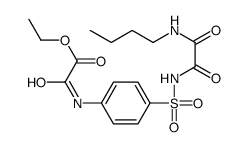 Acetic acid, ((4-((((butylamino)oxoacetyl)amino)sulfonyl)phenyl)amino) oxo-, ethyl ester结构式