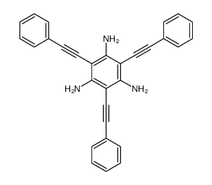 2,4,6-tris(2-phenylethynyl)benzene-1,3,5-triamine结构式
