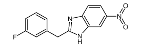 2-[(3-fluorophenyl)methyl]-6-nitro-1H-benzimidazole结构式