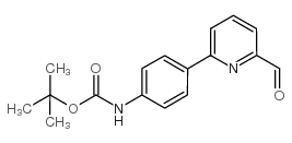 [4-(6-甲酰基吡啶-2-基)苯基]氨基甲酸叔丁酯结构式
