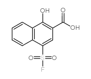 2-Naphthalenecarboxylicacid, 4-(fluorosulfonyl)-1-hydroxy- Structure