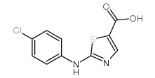 2-(4-氯苯基氨基)-5-噻唑羧酸结构式