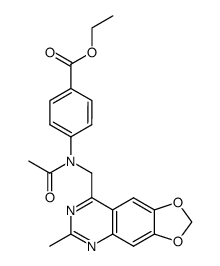 ethyl 4-(N-((6-methyl-[1,3]dioxolo[4,5-g]quinazolin-8-yl)methyl)acetamido)benzoate Structure