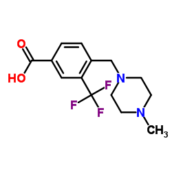 4-[(4-甲基-1-哌嗪)甲基]-3-(三氟甲基)-苯甲酸结构式