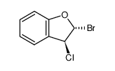 trans-2-bromo-3-chloro-2,3-dihydrobenzofuran结构式