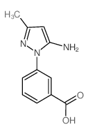 3-(5-氨基-3-甲基-1H-吡唑-1-基)苯甲酸结构式