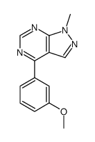 1-methyl-4-(m-anisyl)pyrazolo(3,4-d)pyrimidine结构式