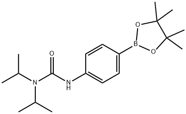 1,1-二异丙基-3-(4-(4,4,5,5-四甲基-1,3,2-二氧硼杂环戊烷-2-基)苯基)脲结构式