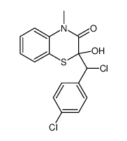 2-[Chloro-(4-chloro-phenyl)-methyl]-2-hydroxy-4-methyl-4H-benzo[1,4]thiazin-3-one结构式