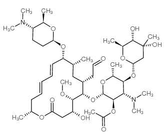 9-O-[(5S,6R)-5-(Dimethylamino)tetrahydro-6-methyl-2H-pyran-2-yl]-leucomycin V 2A-Acetate picture