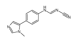 N-cyano-N'-[4-(3-methylimidazol-4-yl)phenyl]methanimidamide结构式