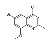6-bromo-4-chloro-8-methoxy-2-methylquinoline Structure