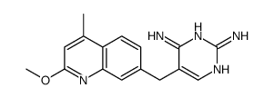 5-[(2-methoxy-4-methylquinolin-7-yl)methyl]pyrimidine-2,4-diamine结构式