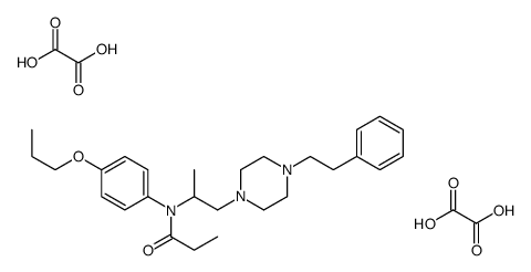oxalic acid,N-[1-[4-(2-phenylethyl)piperazin-1-yl]propan-2-yl]-N-(4-propoxyphenyl)propanamide Structure