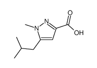 1-methyl-5-(2-methylpropyl)pyrazole-3-carboxylic acid Structure