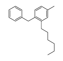 1-benzyl-2-hexyl-4-methylbenzene Structure