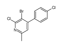 3-bromo-2-chloro-4-(4-chlorophenyl)-6-methylpyridine Structure