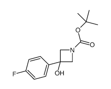 3-(4-氟苯基)-3-羟基氮杂丁烷-1-羧酸叔丁酯结构式