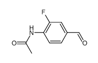 4-acetylamino-3-fluoro-benzaldehyde结构式