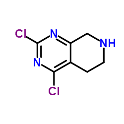 2,4-二氯-5,6,7,8-四氢吡啶并[3,4-D]嘧啶盐酸盐结构式
