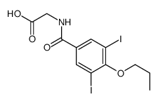 2-[(3,5-diiodo-4-propoxybenzoyl)amino]acetic acid Structure