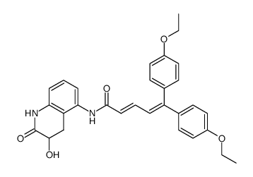 (E)-5,5-bis(4-ethoxyphenyl)-N-(3-hydroxy-2-oxo-1,2,3,4-tetrahydroquinolin-5-yl)-2,4-pentadienamide Structure
