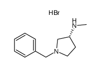 (R)-1-benzyl-3-(methylamino)pyrrolidine hydrobromic acid salt Structure