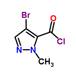 4-Bromo-1-methyl-1H-pyrazole-5-carbonyl chloride Structure