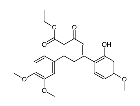 ethyl 2-hydroxy-3'',4,4''-trimethoxy-5'-oxo-2',3',4',5'-tetrahydro-[1,1':3',1''-terphenyl]-4'-carboxylate结构式