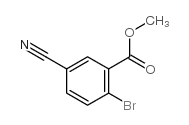 2-溴-5-氰基苯甲酸甲酯结构式