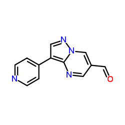 3-(4-Pyridinyl)pyrazolo[1,5-a]pyrimidin-6-carbaldehyd结构式